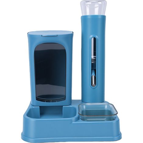Distributeur d'eau pour chien bols pour animaux mangeoire bouteille suspendue pour chats, chiens bleu (1/5)