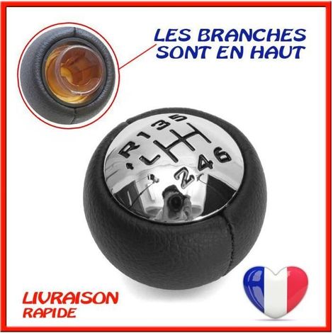 6 LEVIER POMMEAU DE VITESSE COMPATIBLE PEUGEOT 307 308 3008 407 5008 807 PARTNER (B9) (2008-...)