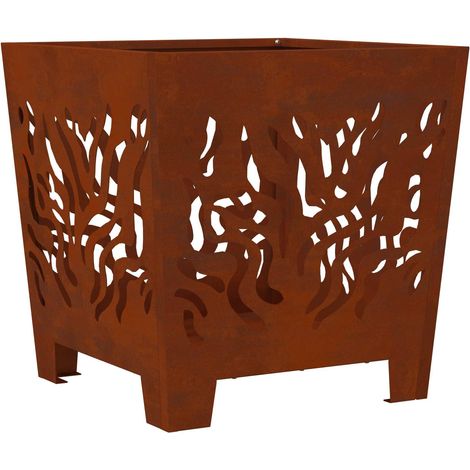 Maison Exclusive - Focolare Marrone 40 x 40 x 40 cm acciaio corten