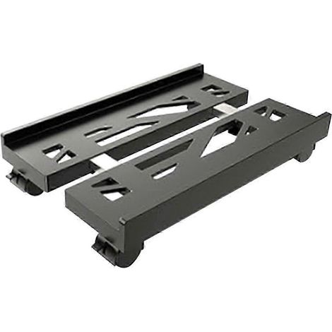 Verstellbarer, belüfteter CPU-Ständer für mobile Computer mit 4 Rollen – PC-Tower-Zubehör Schwarz (1/5)