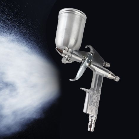 Professionnel Pistolet à Peinture Haute Pression Kit Pistolet à Pulvérisation d'Air Pistolet a Peinture Pneumatique à Alimentation par Gravité 125 ML 0.5mm Buse (1/5)
