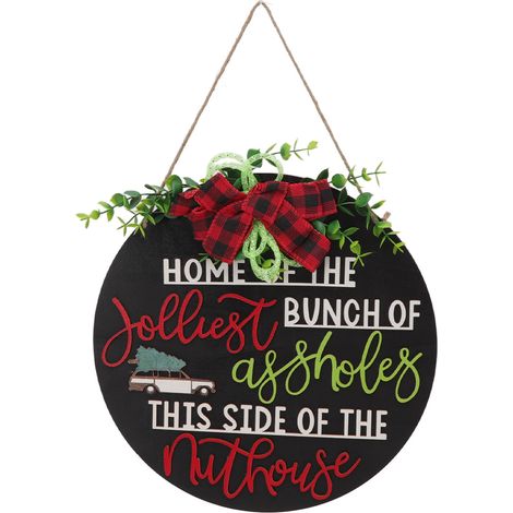 30CM Christmas Front Door Sign Decorations Courtyard Party Christmas Wreath Hanging Sign Party Supplies