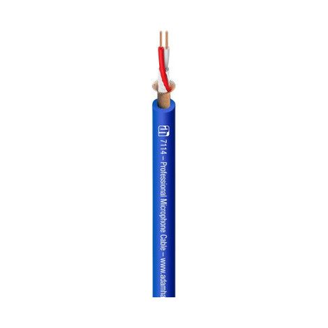 Cavo audio microfonico 2x0,31mm Ofc Blu (100m) Adam 7114blu