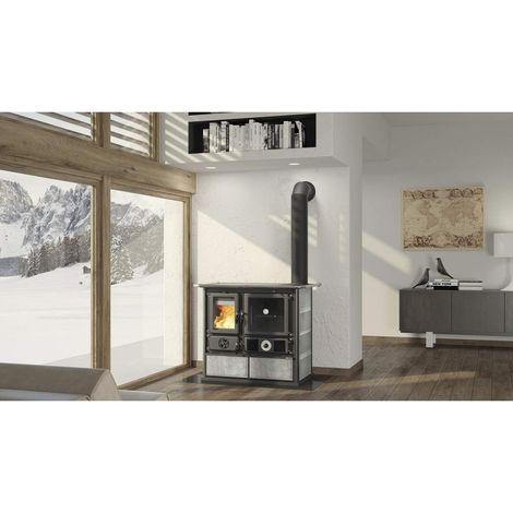 TERMOCUCINA LEGNA 11 KW ROSA DSA 4.0 PIETRA NATUR V4-5 (1/2)