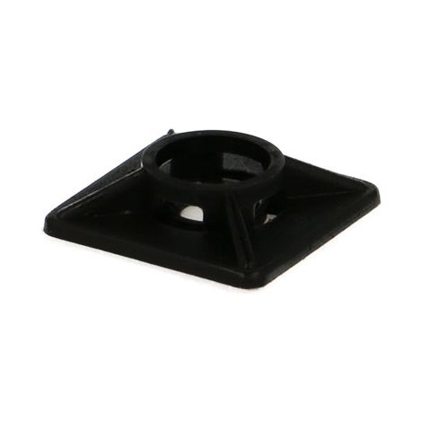 Embase carrée adhésive Sapiselco - Boîte de 100 - noir - 27 x 27 mm (1/2)