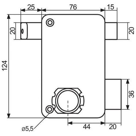 Serrure En Applique Monopoint Verticale à Tirage Droite Marron (1/3)