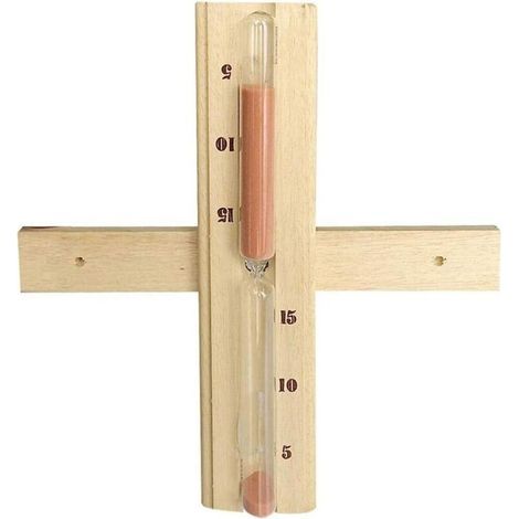 15-Minuten-Dreh-Saunauhr zur Wandmontage, Sauna-Timer aus Holz, Sanduhr mit Countdown-Funktion, Spa-Sauna-Sanduhr, Saunazubehör für Hammam (1/5)