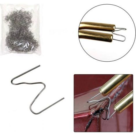 GRAFFETTE PER SALDATURA RIPARAZIONE PLASTICA CON PUNTI METALLICI TIPO M 500PZ (1/5)