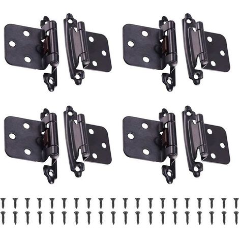 8 Pièces Charnière Inox, Charniere Porte Placard avec vis, Charnière Meuble Acier Inoxydable, pour Les Charnières de Porte les (1/5)