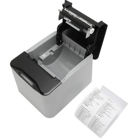 Imprimante thermique 80 mm, vitesse d'impression 220 à 300 mm/s, largeur 80 mm, interface USB/LAN, compatible ESC/POS, imprimante d'étiquettes d'expédition, prise 100-240 V (Australie). (1/5)