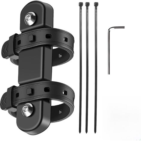Support Adaptateur Porte Bidon Velo Universel, Bicyclette VTT Support Adaptateur pour Porte Bouteille, Accessoires d'Équitation avec Sangle Antidérapante, Installation Facile, Noir (1/5)