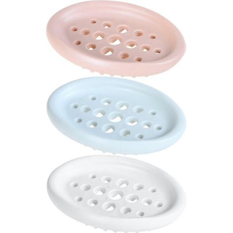 3-teiliges Seifenbehälter-Set aus Kunststoff (1/3)