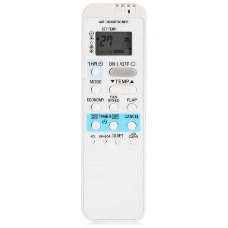 Accessoire de télécommande de contrleur de climatiseur blanc Durable ABS pour Sanyo AX1/3 sans batterie (1/5)