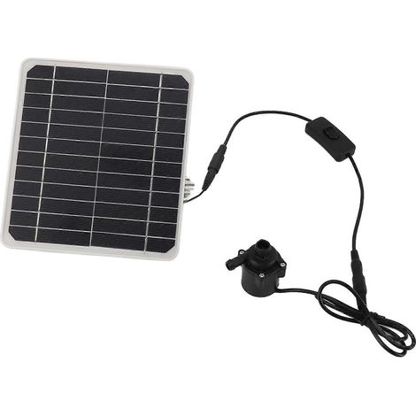 Kit de pompe à eau solaire 50 W avec panneau solaire, fonctionnement 24 h/24, pompe à eau solaire pour fontaine avec interrupteur marche/arrêt, compatible avec Bi (1/5)