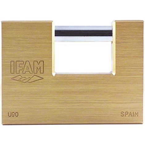 Lucchetto quadrato per persiane chiave in ottone 90mm/uguale a u90ka ifam
