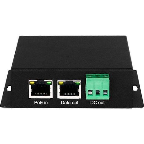 Répartiteur PoE Gigabit isolé 30 W pour usage industriel et domestique, haute puissance, sortie 12 V/24 V, compatible IEEE 802/3AF/AT/BT (1/5)