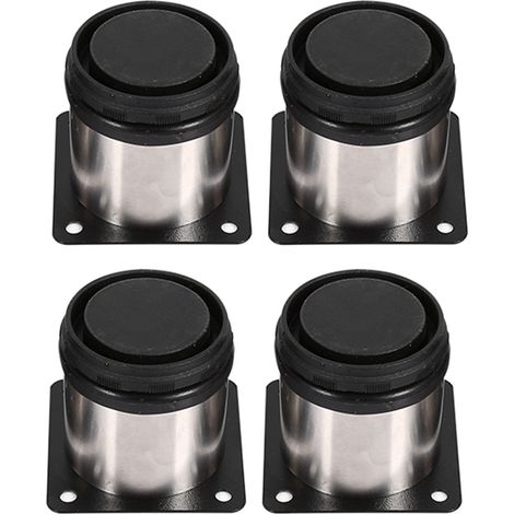 4 Pieds réglables en hauteur pour meubles, supports en acier inoxydable 60mm, lot de 4 (1/5)