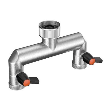 Douille de robinet avec 2 raccords filetés en laiton Claber 3-4F Self 9601. (1/2)