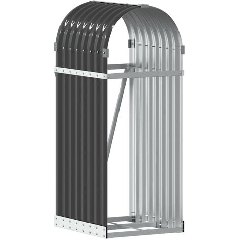 Portalegna 40 x 45 x 100 cm acciaio zincato antracite 020043777