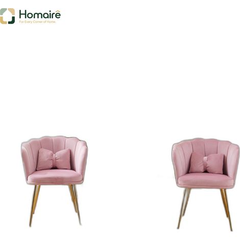 Fauteuil en velours rose 633 x 58 x 77 cm HOMAIRE (1/5)