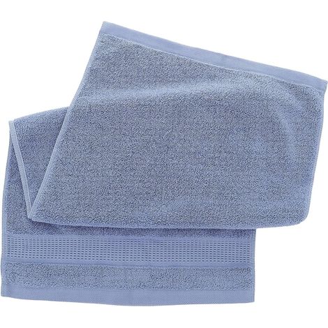 Serviette de Bain Serviette Visage à Usage Domestique Épaisse Absorbante en Coton Bleu, Respirante, Douce au Toucher, Séchage Rapide, pour Bain et Plage (1/5)