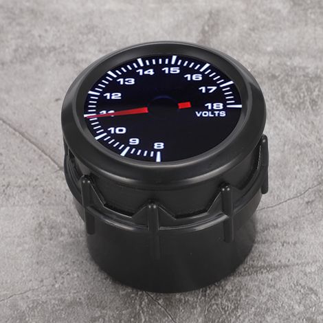 Voltmètre LED monochrome 52 mm / 2 pouces, instrument de modification pour tableau de bord automobile (1/5)