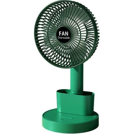 Mini ventilateur - - 3 vitesses - Charge USB - Réglable 90° - Support téléphone portable (1/3)