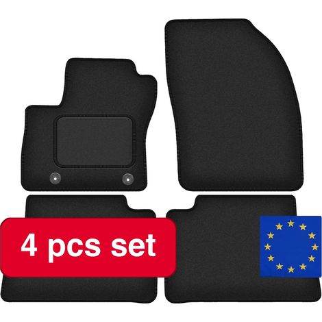 Tapis de sol pour voiture, ajustement personnalisé pour Ford Kuga MK1 SUV, fibre synthétique durable, noir (1/5)