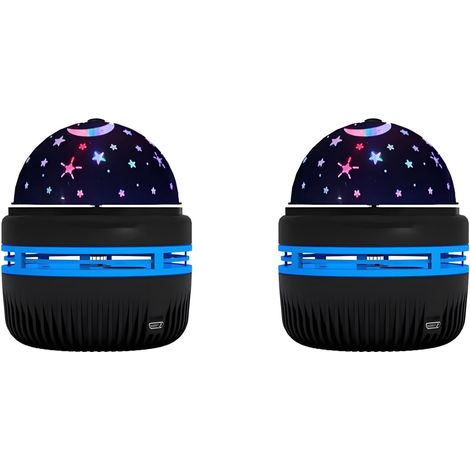 Lot de 2 projecteurs d'étoiles, veilleuses, jouets pour enfants, mini-LED, USB, pour la maison et la voiture, format portable, pour la décoration et les fêtes (1/5)