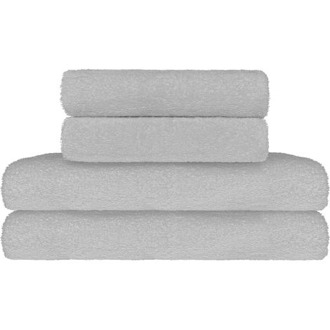 Set Asciugamani Bagno 100% Cotone Super Assorbenti Telo Doccia Spugna Professionali Salvietta Lavetta Viso Asciugamano Salviette Teli Asciugamano Ospite Qualità Hotel Lavette 2 teli doccia+2 asciugama