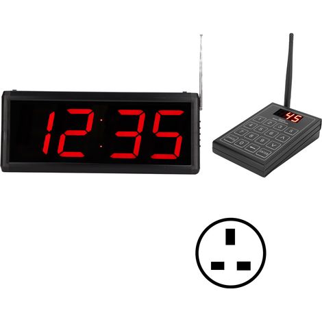 Système de messagerie sans fil 5 modes, diffusion haute définition en anglais, système d'appel pour restaurants 100-240V prise UK (1/5)