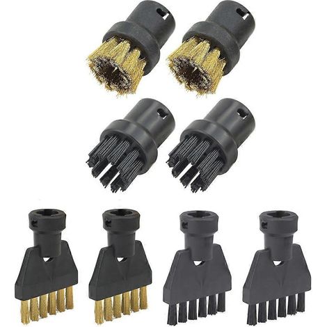 Ensemble de 8 accessoires pour nettoyeur vapeur Karcher SC1 SC2 SC4 SC5 : brosses rondes et plates. (1/5)