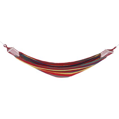 Hamac double en toile pour jardin, balancelle suspendue, lit de camping en plein air, accessoires pratiques (1/5)