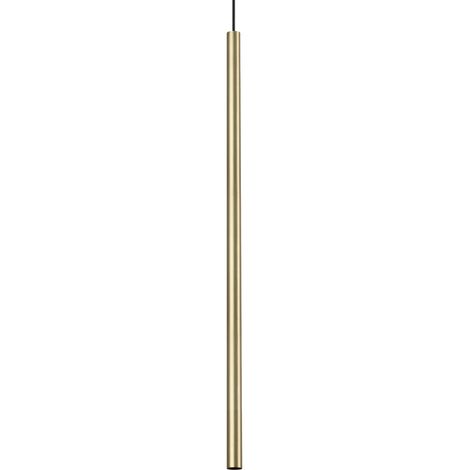 Ideal Lux ULTRATHIN Plafonnier LED rond de 100 cm de haut, finition laiton satiné, 3 000 K