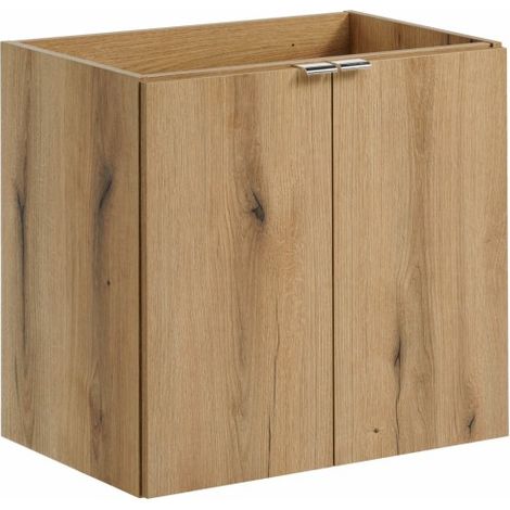 Möbelwaschtisch VANO – 2 Türen – Eichenfarbe – B60 × T57 × H39 cm – Zum Aufhängen