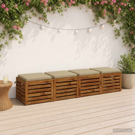 vidaXL 4-Piece Seat Cushions SOEST 4 pcs 100% Polyester Light Green (1/5)