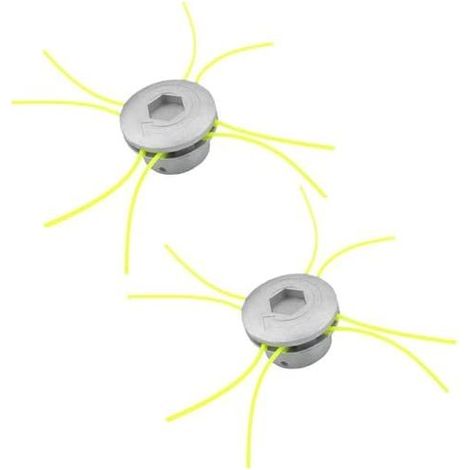 Freischneider-Schneidkopf, 2-teiliger Aluminium-Fadentrimmerkopf, 8 Fäden, universeller Freischneider für Gartenrasenmäher, Zubehör, Silbermetallic - (1/5)