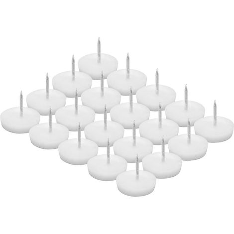 30 clous décoratifs en nylon blanc de 6 x 22 mm pour meubles et canapés. (1/5)