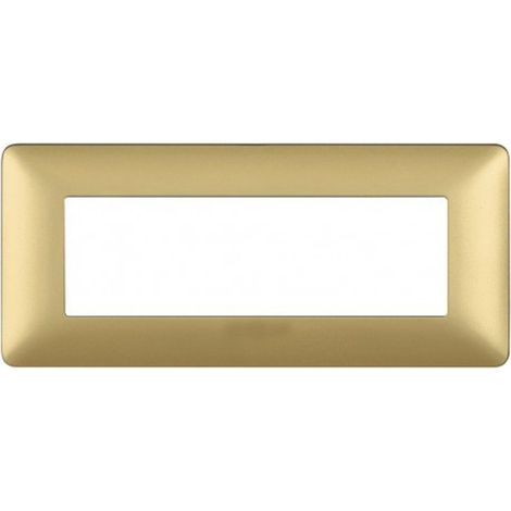 Placchetta placca titanium compatibile matix 6 posti copri interruttore c8806 (1/2)