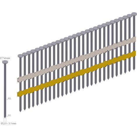 Prebena RK31/90BK Rundkopf-Streifennägel Typ RK  3000 St.