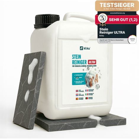 ki:ku Stein Reiniger ULTRA - entfernt selbst hartnäckige Verschmutzungen - 2.5 l