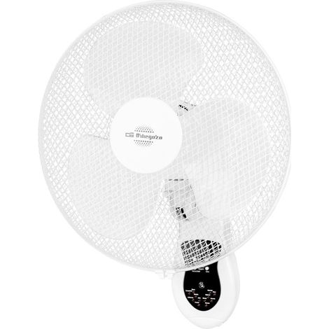 1 Ventilateur mural, Télécommande, 3 vitesses, Tête oscillante, Minuterie, Plastique (1/4)
