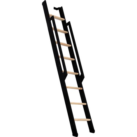 Minka Wangentreppe Strong 199cm max. Geschosshöhe Buche schwarz