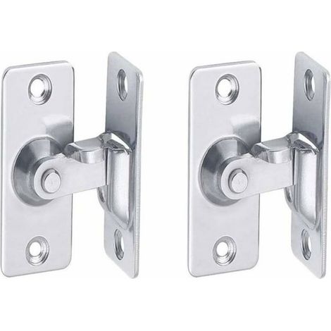 Coffret de forets pour serrure de porte en acier inoxydable à angle droit 90°, pour clôtures bois, portes coulissantes, argent (1/4)