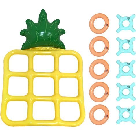 Pool Toss Game Set, Inflatable Toys for Pool Games, Toss Set Water Floats, Pineapple Shape Chess Board, Swimming Pool Toys for Kids, Fun Pool Game for Adults, Inflatable Toss Game for Summer, (1/5)