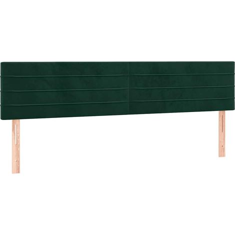 Têtes de lit Vert foncé 200x5x78/88 cm Velours (1/5)