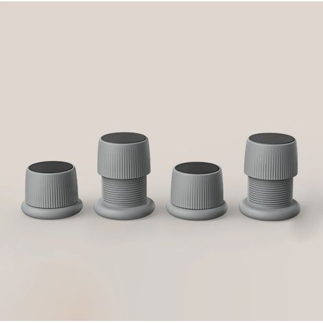 Rehausseur de meubles pivotant à filetage, pied rehausseur antidérapant auto-adhésif, support pour table de chevet, armoire ou table basse (1/5)