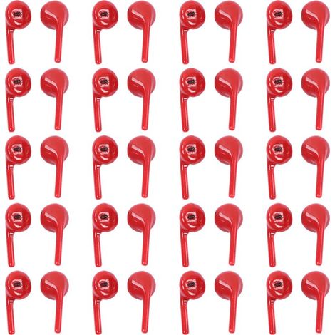 Lot de 40 écouteurs miniatures 1/12, accessoires décoratifs portables pour maison de poupée, couleur rouge, simulés et réalistes. (1/5)