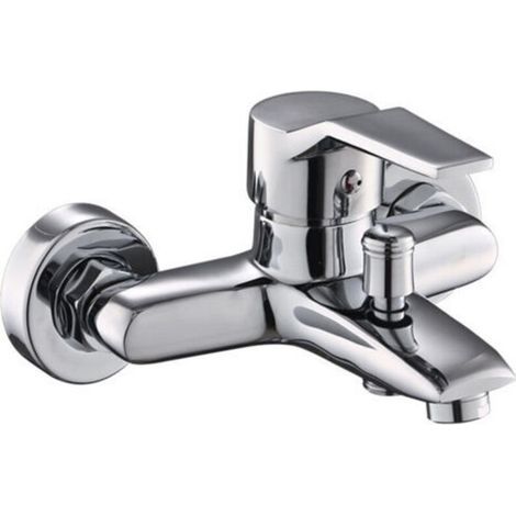 Robinet mitigeur de douche mural, cuivre, eau chaude et froide, céramique, mitigeur de douche mural, mitigeur de douche monocommande (1/4)