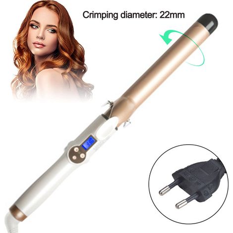 Fer À Boucler - Barillet Céramique Tourmaline - Chauffe Rapide 80-210 °C - Pour Cheveux Moyens Et Longs - 39 cm - 1 Pièce (1/5)